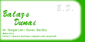 balazs dunai business card